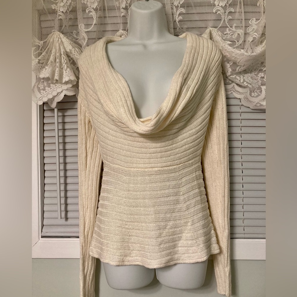Ivory Off Shoulder Sweater - Picture 4 of 10